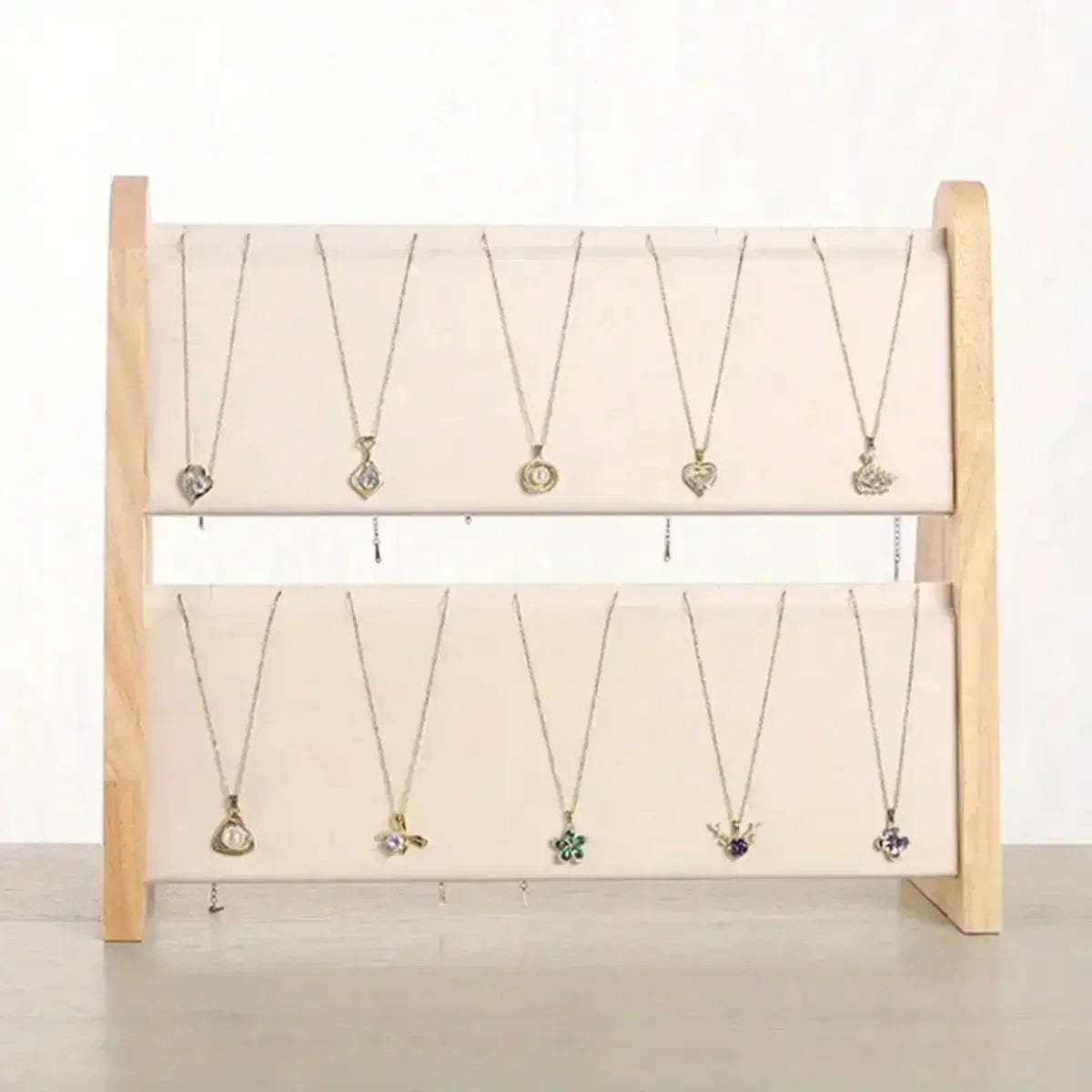 Présentoir à Colliers Bois Double Rangée
