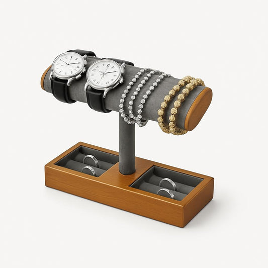 Porte Bijoux Bois Montres Bracelets Compact