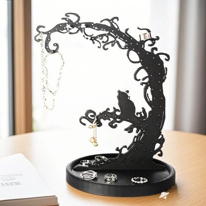 Porte Bijoux Gothique Chat Noir - Rangement Boucles
