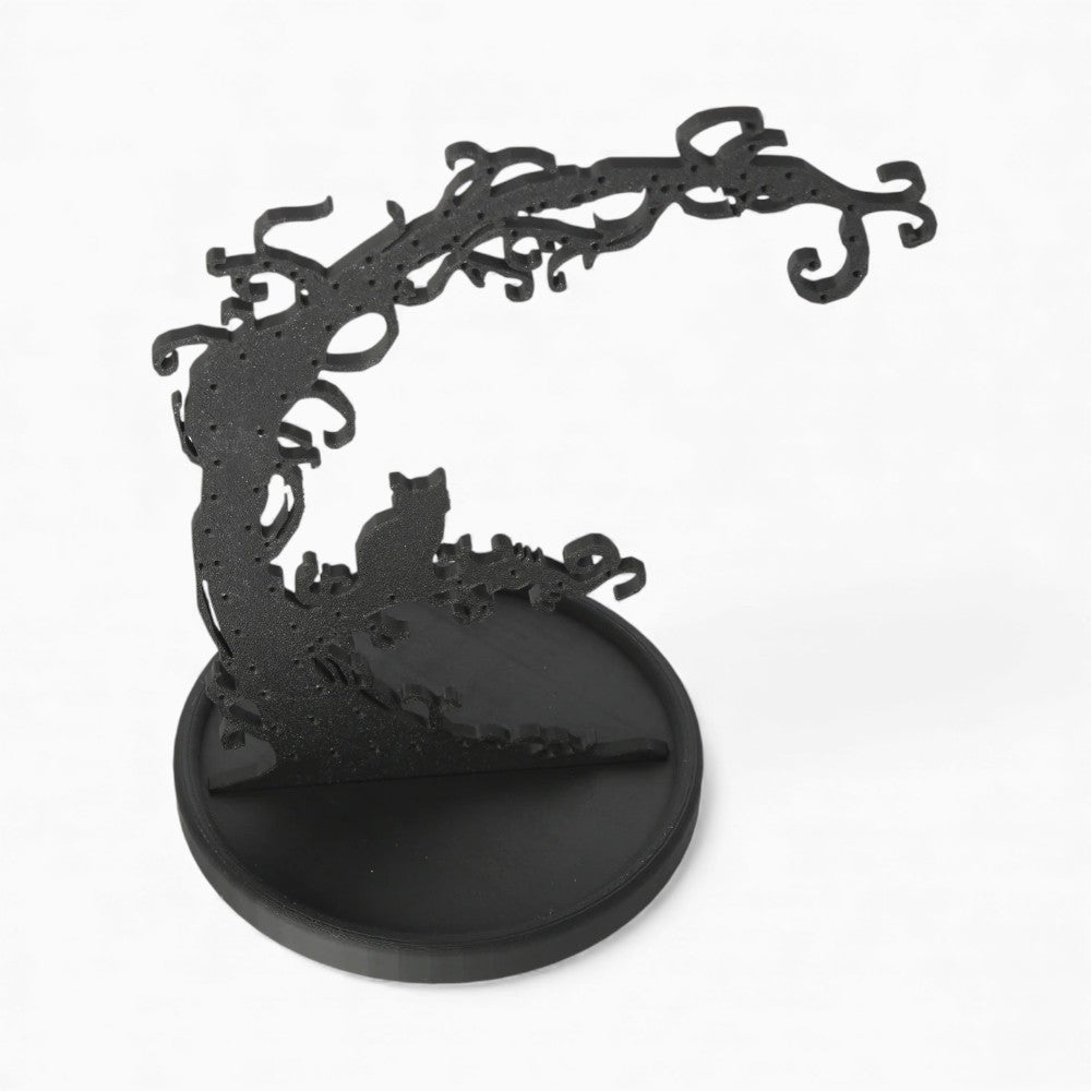 Porte Bijoux Gothique Chat Noir - Rangement Boucles