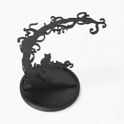 Porte Bijoux Gothique Chat Noir - Rangement Boucles
