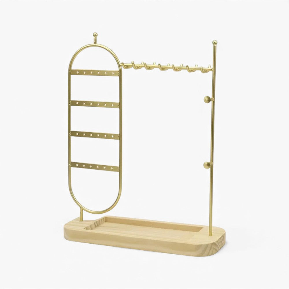 Porte Bijoux Métal Bois - Rangement Colliers