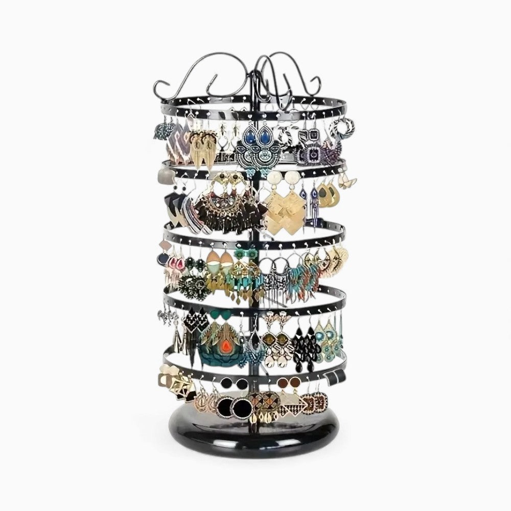 Porte Bijoux Rotatif Boucles d'Oreilles 4 Niveaux