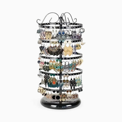 Porte Bijoux Rotatif Boucles d'Oreilles 4 Niveaux